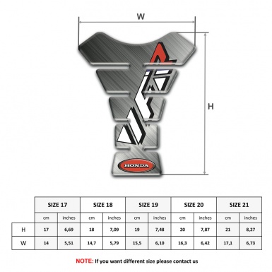 Honda Tank Protector Mat Grey Template VFR Logo 