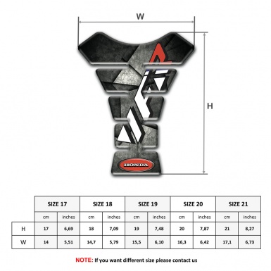 Honda Tank Guard Pads Mixed Grey Black Colors Base VFR Logo 