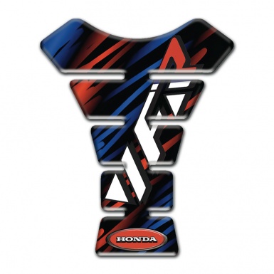 Honda Tank Pad Protector Black Base with Blue Red Decoration VFR Edition 