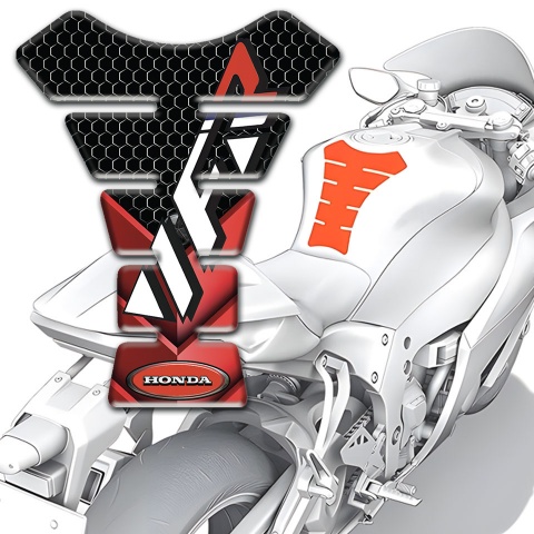 Honda Tank Pad Protector Red Black Base VFR logo 