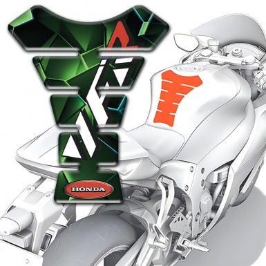 Honda Tank Fuse Green Figures Decoration VFR Logo