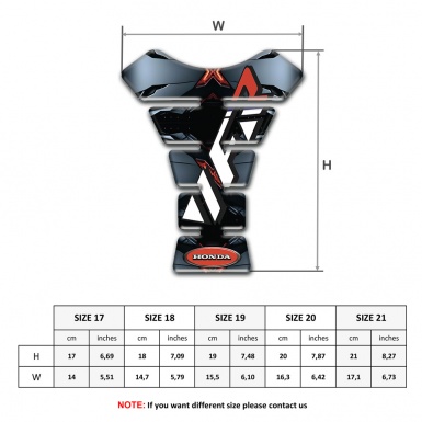 Honda Tank Protector Unique Silicone Sticker VFR Logo 
