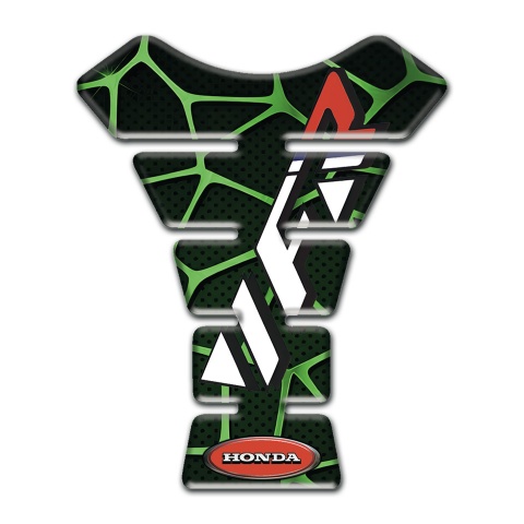 Honda Tank Pad Motorbike Black with Green Stripes Design VFR Logo 