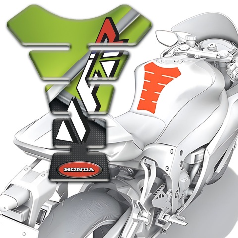 Honda Tank Pad Protector Fresh Green Motiff VFR Logo 