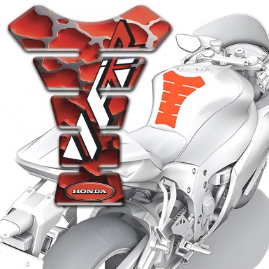 Honda Tank Protector Red Base Decoration VFR logo 