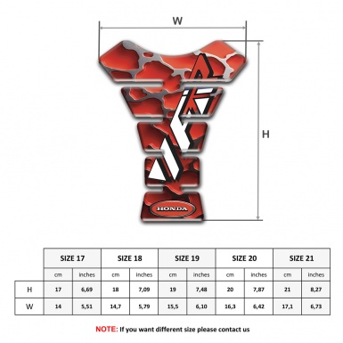 Honda Tank Protector Red Base Decoration VFR logo 