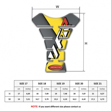 Honda Tank Guard Pads Grey Yellow Base VFR Edition 