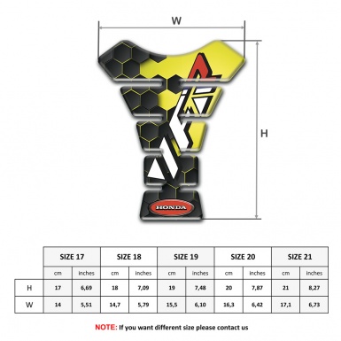 Honda Tank Fuse Stylish Silicone Sticker VFR Edition 