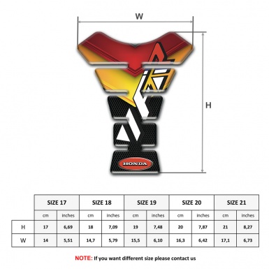 Honda Tank Guard Pads Multicolored Base VFR Design 