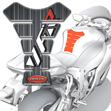 Honda Tank Pad Motorbike Grey Base with White Stripes Design VFR Logo 
