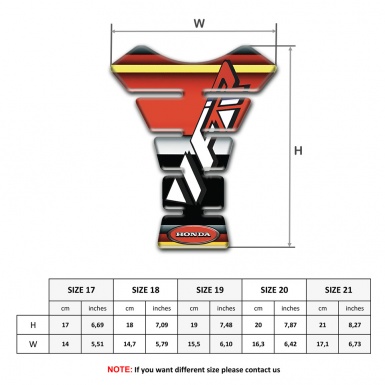 Honda Tank Protector Orange Motive Design VFR Logo 