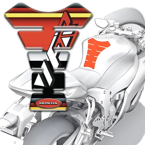 Honda Tank Protector Orange Motive Design VFR Logo 