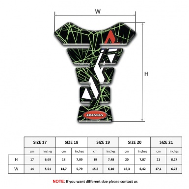 Honda Tank Guard Pads Black With Green Spider Web Decoration VFR Style 