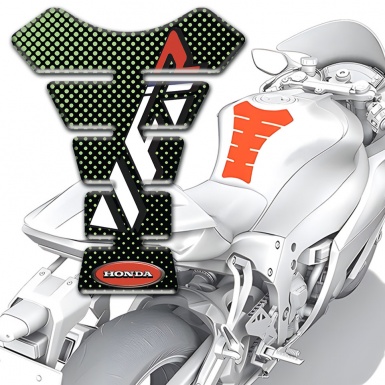 Honda Tank Pad Protector Green Dots Decoration VFR Logo 