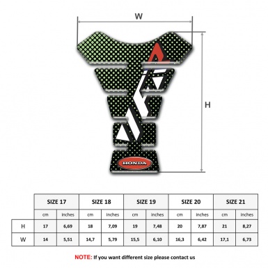 Honda Tank Pad Protector Green Dots Decoration VFR Logo 
