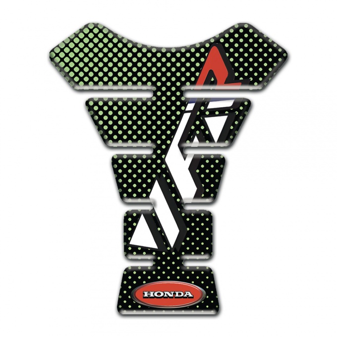Honda Tank Pad Protector Green Dots Decoration VFR Logo 