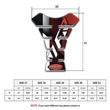 Honda VFR Style Tank Pad Motorbike Unique Design 