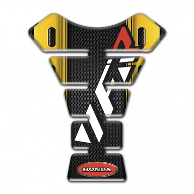 Honda Tank Guard Pads Yellow Black Print VFR Logo 