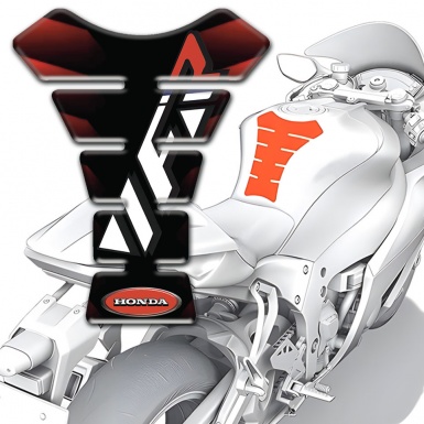 Honda Tank Pad Protector Black Red Nuance Base VFR Logo