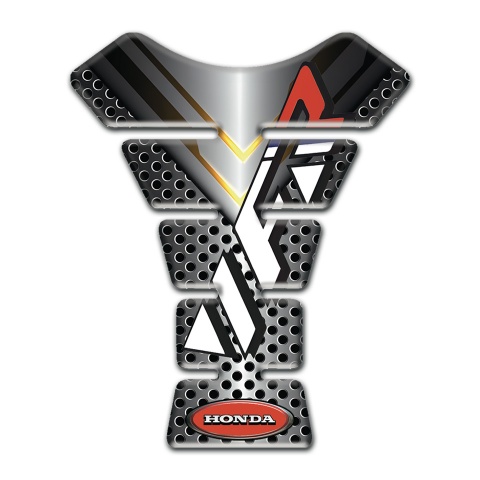 Honda Tank Guard Pads Perforated Metal Effect with VFR Logo 