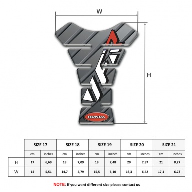 Honda Tank Pad Protector Diagonal Grey Stripes Design VFR Style 