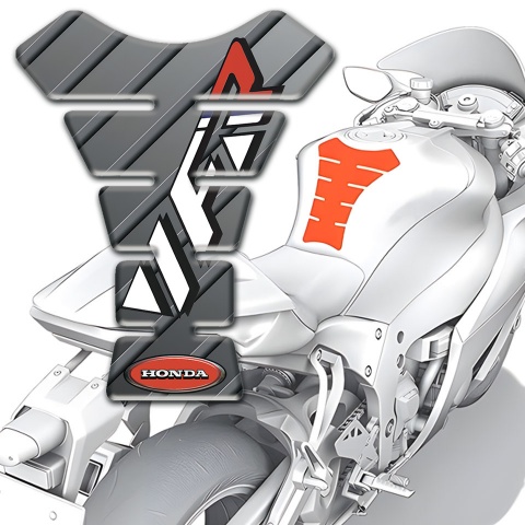Honda Tank Pad Protector Diagonal Grey Stripes Design VFR Style 