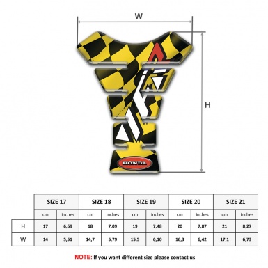 Honda Tank Fuse Yellow Black Figures Base VFR Edition 