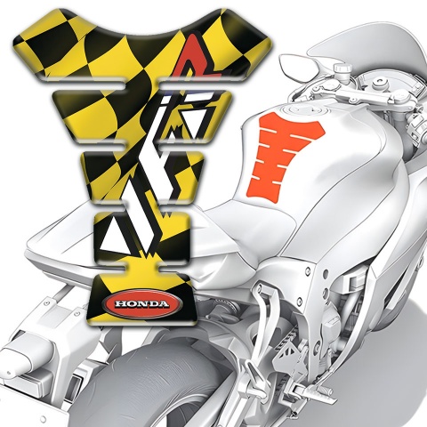 Honda Tank Fuse Yellow Black Figures Base VFR Edition 