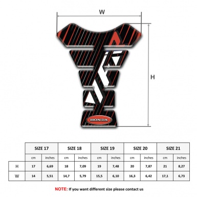 Honda Tank Protector Black with Red White Stripes Design VFR Edition 