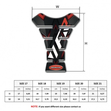 Honda Tank Pad Protector Unique Version 