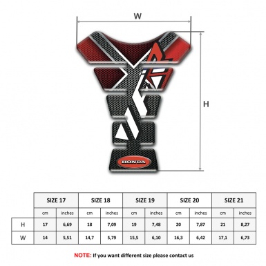 Honda Tank Pad Protector VFR Style Racing Edition 