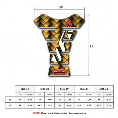 Honda Tank Protector Yellow Mosaic Effect VFR Loggo 