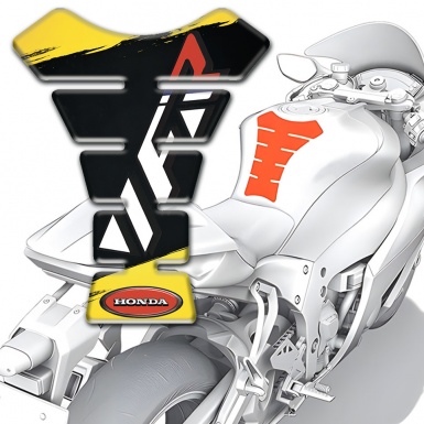 Honda Tank Guard Pads VFR Type Black Yellow Decoration Base 