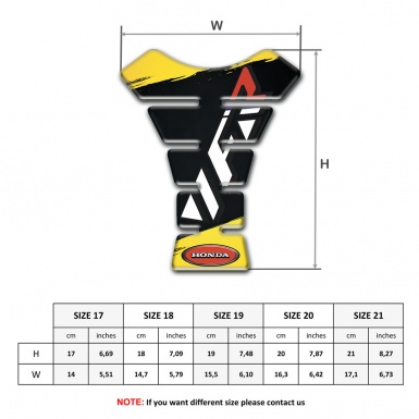 Honda Tank Guard Pads VFR Type Black Yellow Decoration Base 