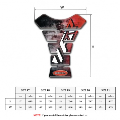 Honda Tank Fuse VFR Logo Mixed Colors Base 