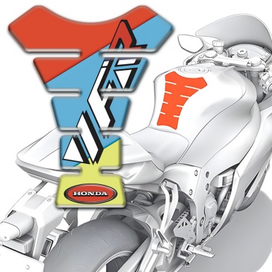 Honda Tank Guard Pads VFR Logo Fresh Colors Design 