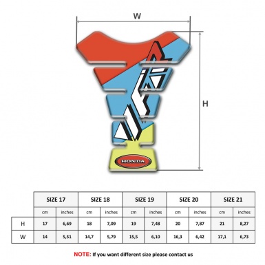 Honda Tank Guard Pads VFR Logo Fresh Colors Design 