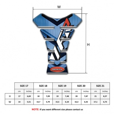 Honda Tank Guard Pads VFR Logo Blue Elements Style 
