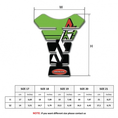 Honda Tank Protector Fresh Green with Black Base Design VFR LoGo