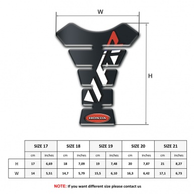 Honda Tank Guard Pads VFR Logo Graphite Base 