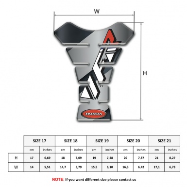 Honda Tank Pad Protector VFR Logo and Diagonal Grey Band Base 