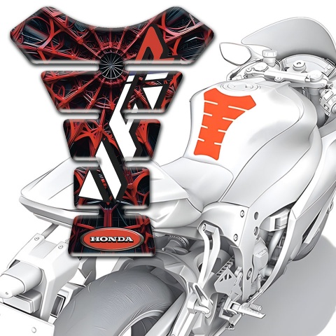 Honda Tank Pad Protector Unique Red Spider Web Desdig Model 