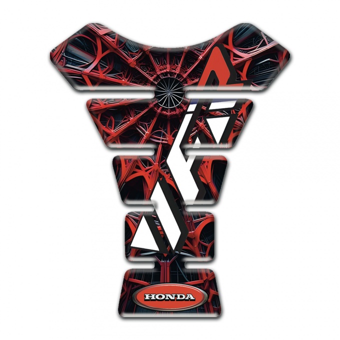 Honda Tank Pad Protector Unique Red Spider Web Desdig Model 
