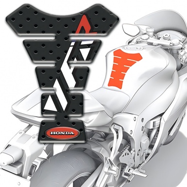 Honda Tank Pad Motorbike VFR Logo Perforated Rubber Base Effect 