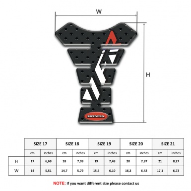 Honda Tank Pad Motorbike VFR Logo Perforated Rubber Base Effect 