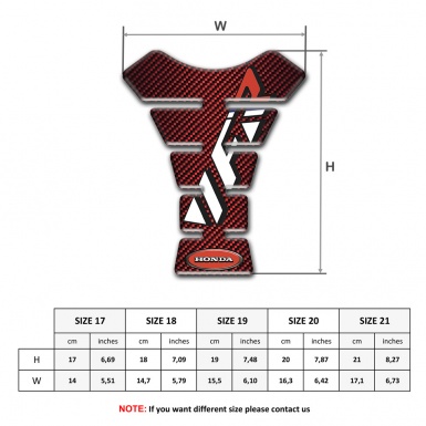 Honda Tank Guard Pads VFR Logo Red carbon Edition 