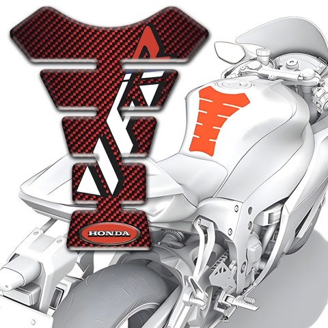 Honda Tank Guard Pads VFR Logo Red carbon Edition 
