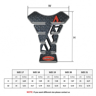 Honda Tank Fuse VFR Logo Rough Surface Effect Design 