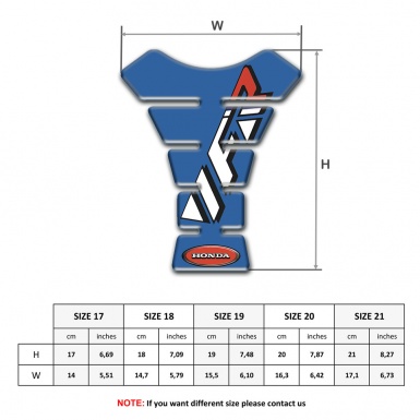 Honda Tank Guard Pads Blue Design VFR Logo 