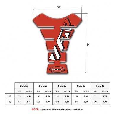 Honda Tank Pad Protector Red Design VFR Logo 